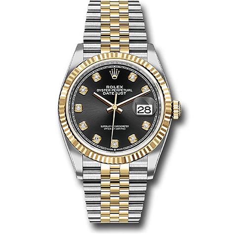 rolex datejust 36 mm schwarzes zifferblatt